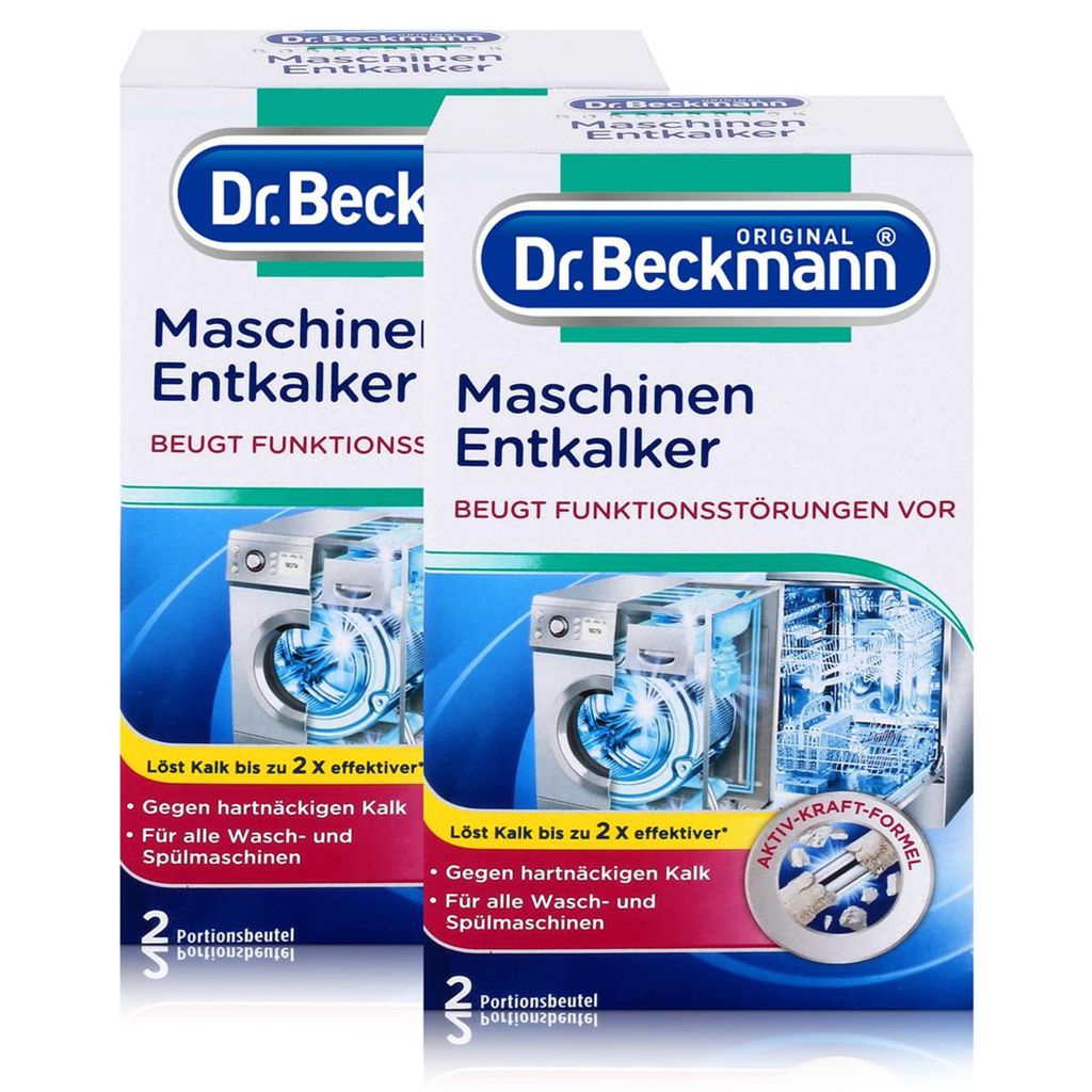 Dr. Beckmann Maschinen Entkalker 2 x 50g - Gegen hartnäckigen Kalk (2er Pack)