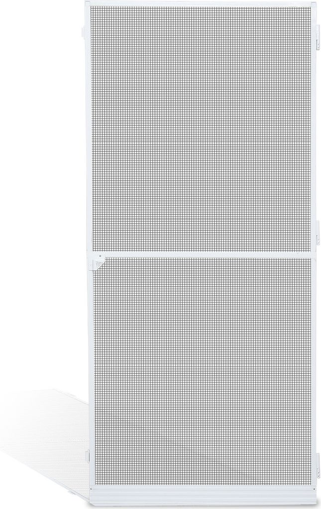 Bettizia 95x210cm Fliegengitter Insektenschutz Tür Mückenschutz Mückengitter Pendeltüre mit Alu-Rahmen Weiß