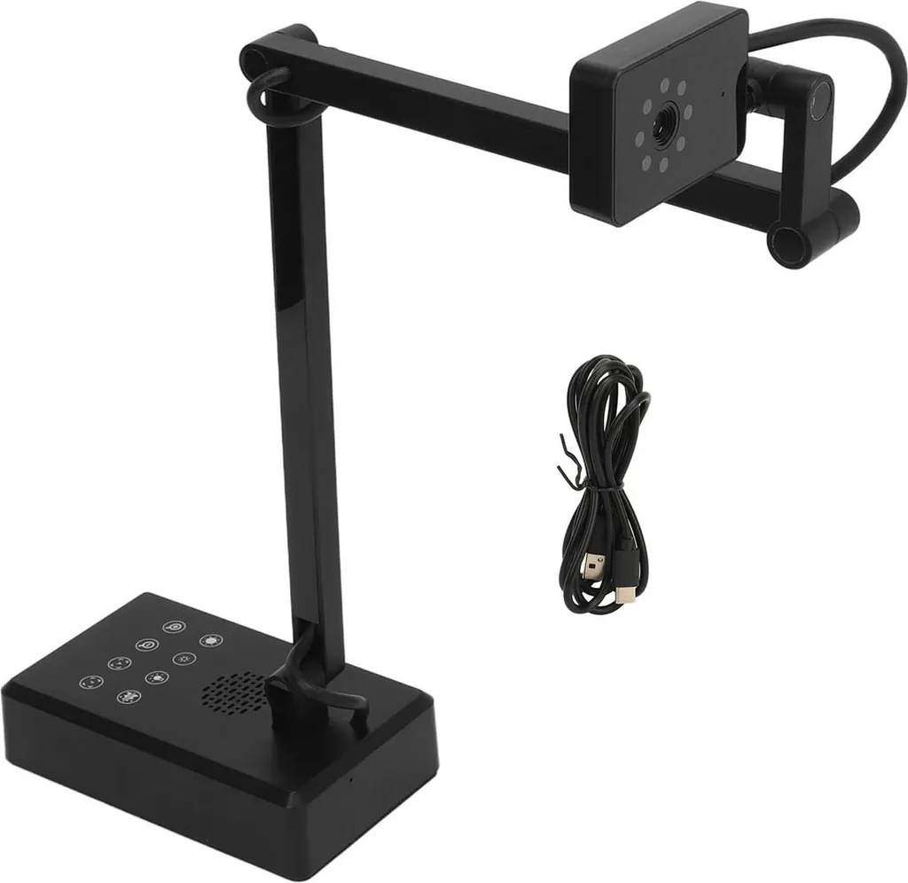 Caméra Web 4K 16MP Ultra Haute Résolution avec Design Pliable et Micro