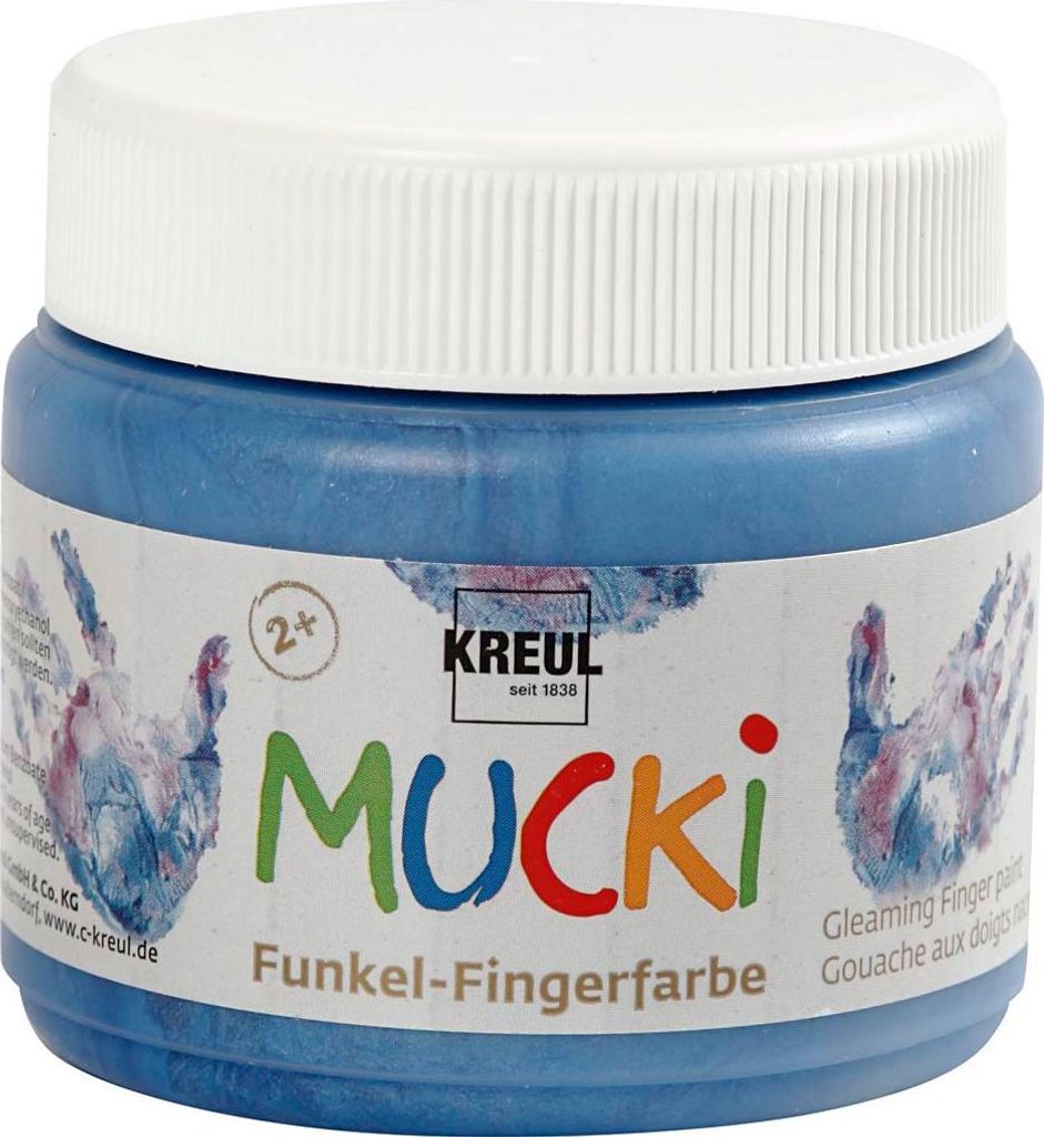 Mucki Vingerverf - Blauw Metallic, 150ml Image du produit 