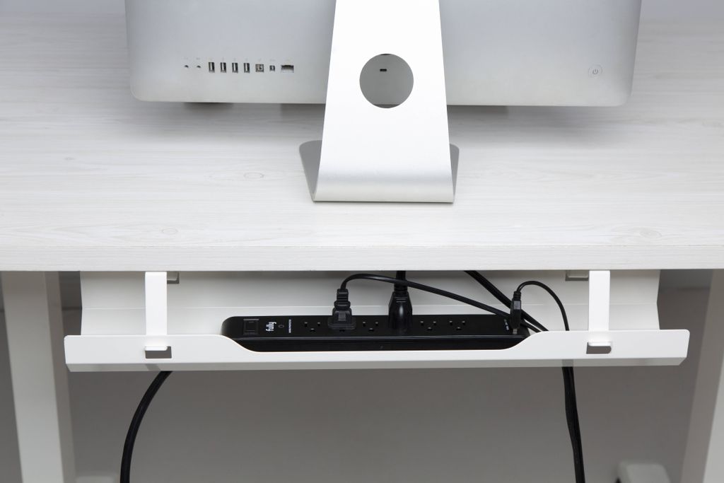 Kabelkanal für Untertisch - 60 cm breit - weiß Produktbild 6