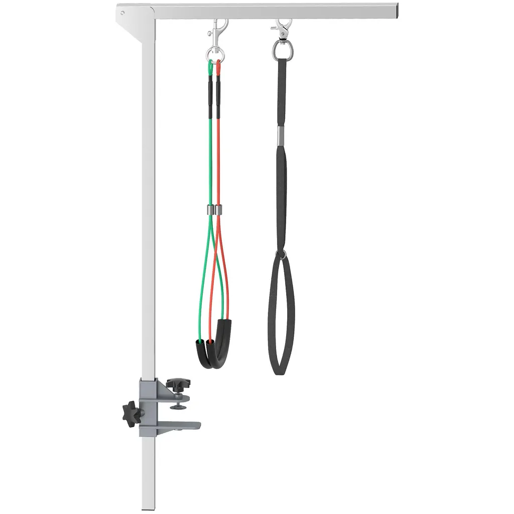 Bras de toilettage pliable en acier inoxydable pour chiens - Max 74 cm
