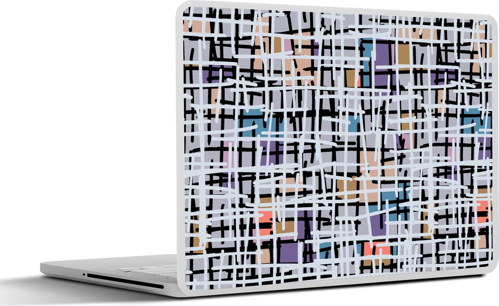 MuchoWow Laptop Aufkleber Sticker Cover Linie - Abstrakt - Muster 40x30 cm - Laptop Dekoration - Selbstklebend