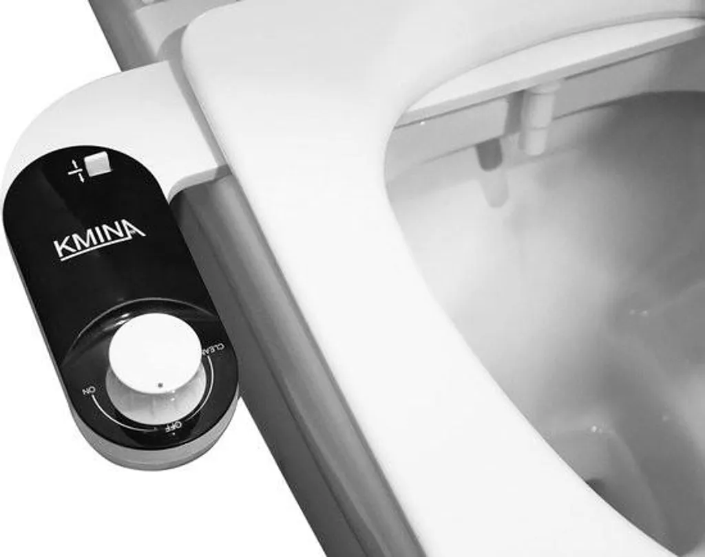 Kit douchette WC japonaise avec jet d'eau réglable et flexible noir