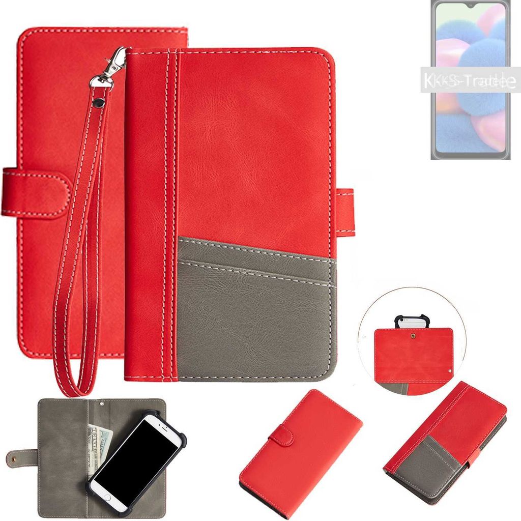 K-S-Trade Handy Schutzhülle für Wiko View 3 Pro Hülle Portemonnee Brieftasche Klapphülle Kartenfächer Flip Wallet Case Etui