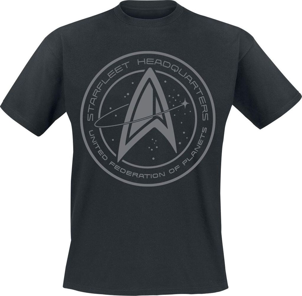 Star Trek T-Shirt Herren Picard - Starfleet Headquarters schwarz L