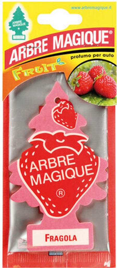 Lufterfrischer 12 x 7 cm Fragola rot / pink