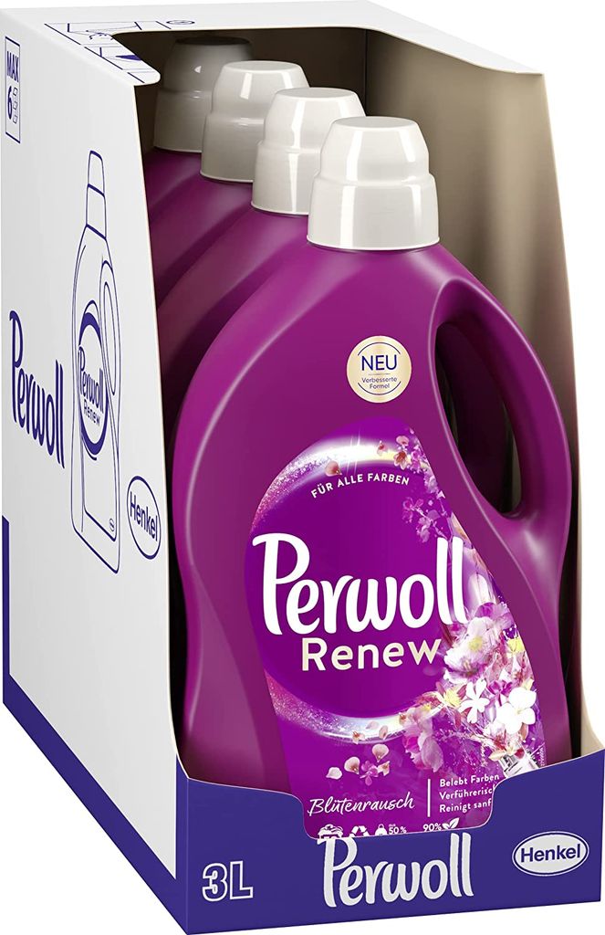 Perwoll Renew Blütenrausch Flüssigwaschmittel 4x50 Produktbild 