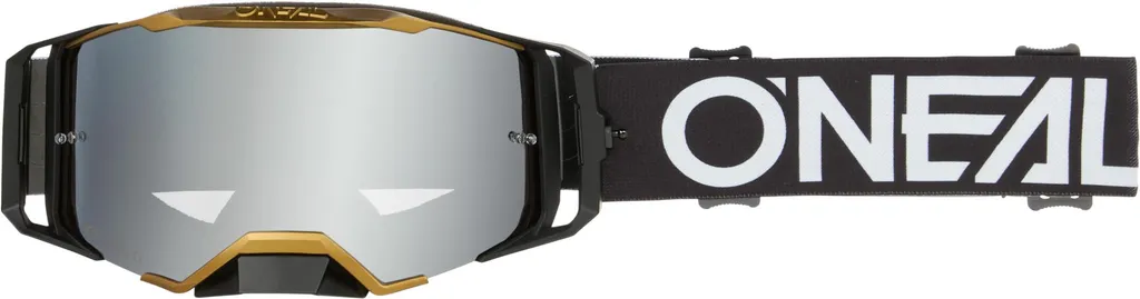 Masque de Moto Cross Oneal B-33 Hexa Noir et Or pour Sorties Off-Road