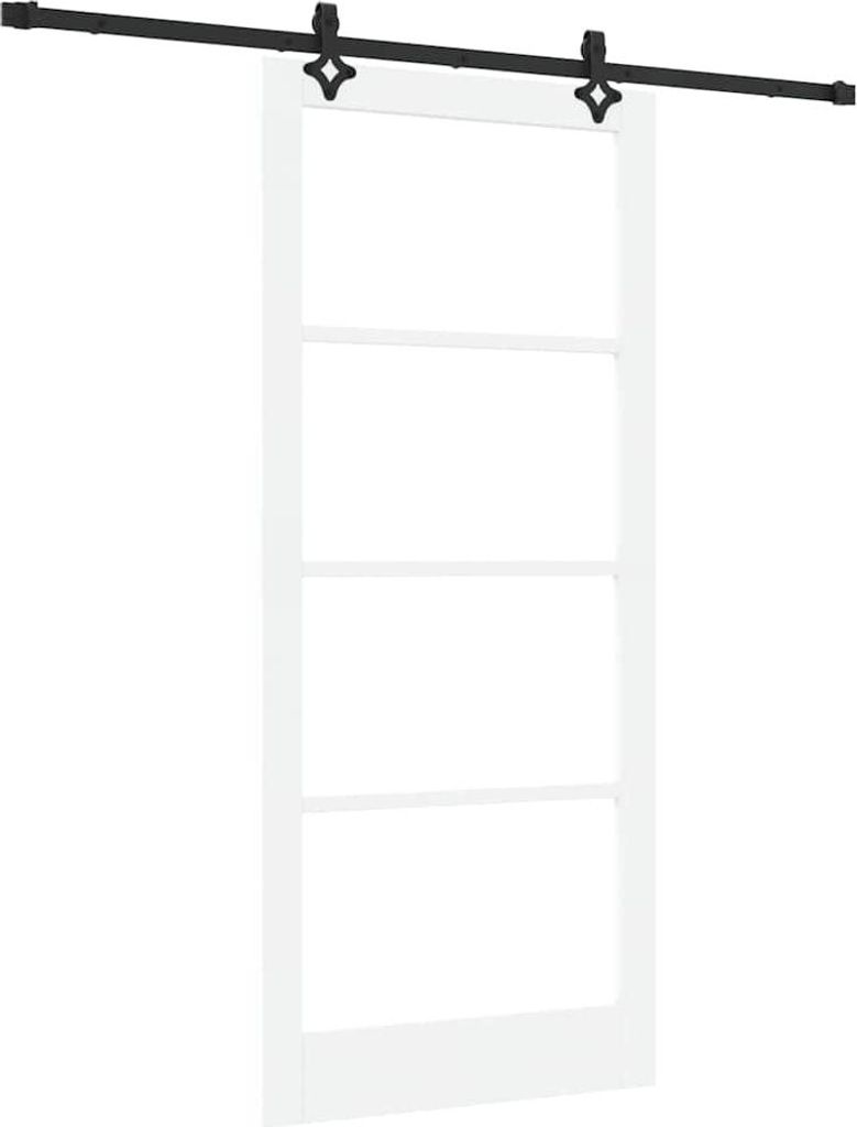 Schiebetür ORKDAL Weiß und Schwarz 93 x 211 cm