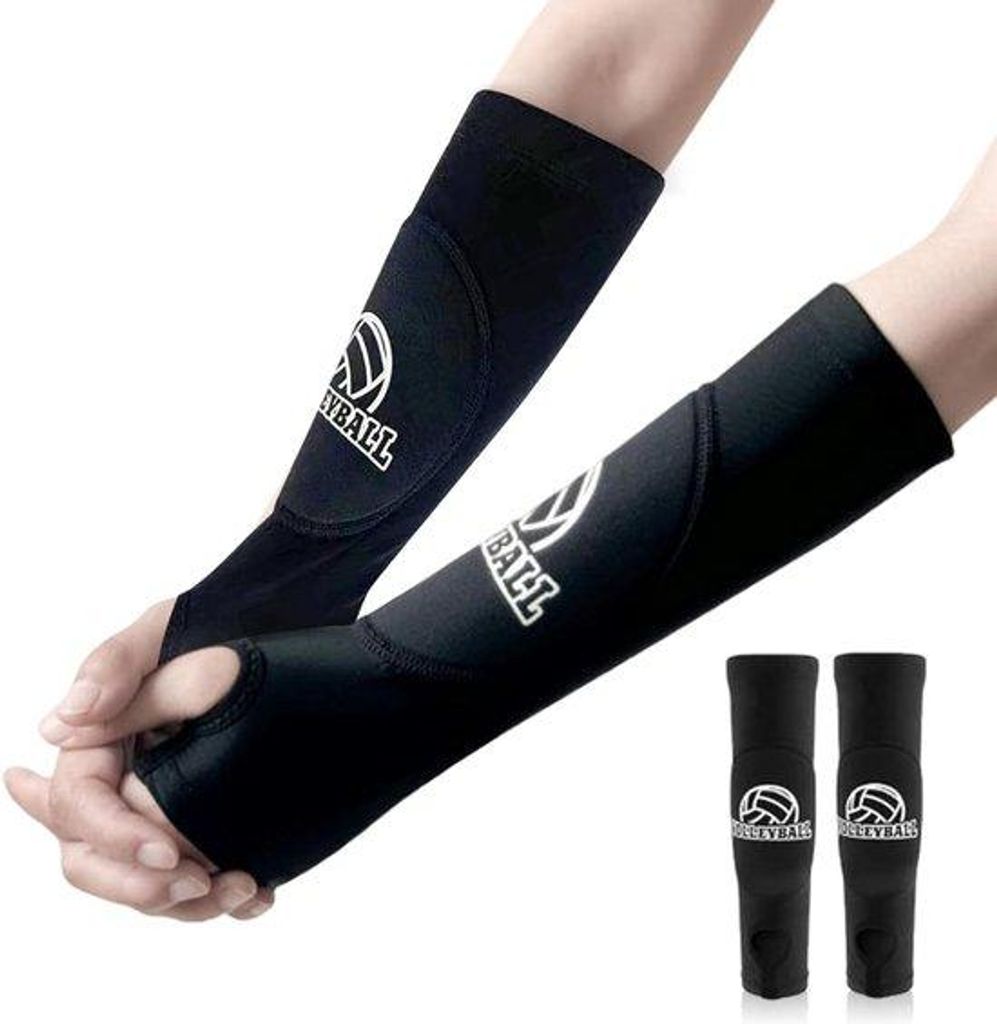 Sommerliche Unterarm-Sleeves für Männer und Frauen - Armschoner für Tattoo-Verdeckung, Volleyball-Sleeves, Schwarz, Einheitsgröße