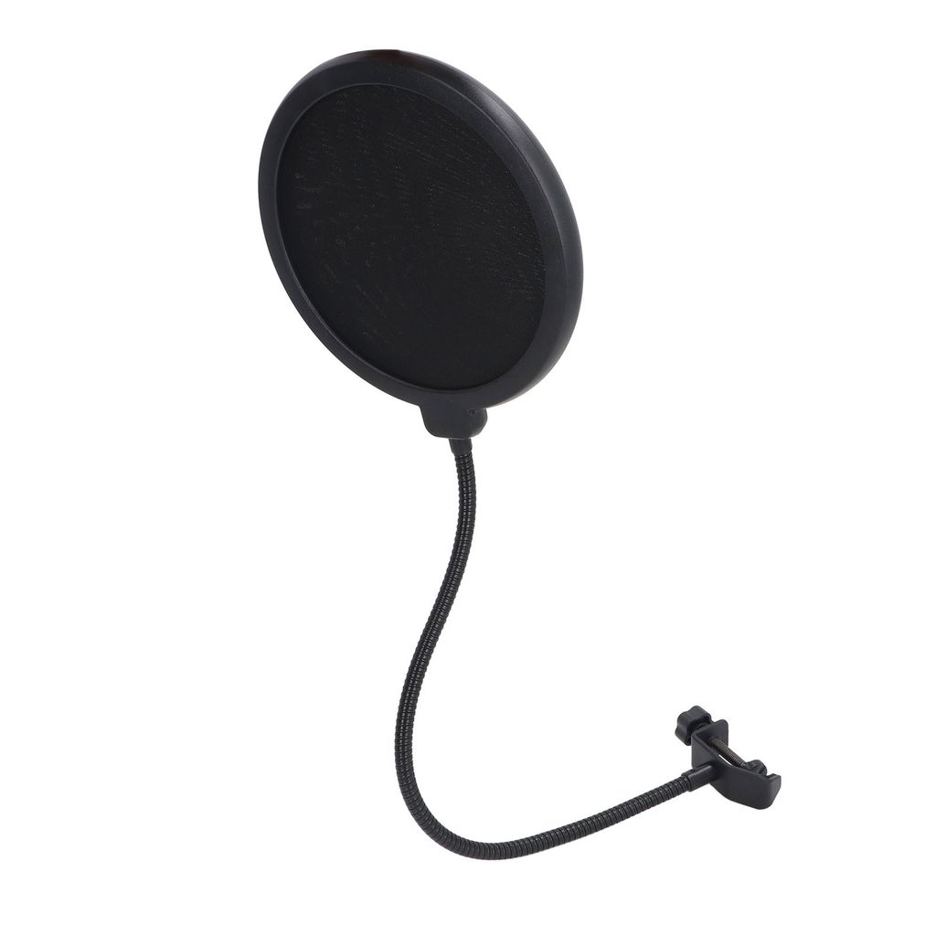 Mikrofon-Popfilter, zweilagiges Anti-Spritz-Netzgewebe, flexibler Schlauch, 360° drehbarer Mikrofon-Pop-Windschutz