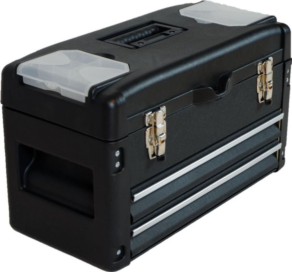 METALL Werkzeugkiste mit 6 Funktionen WK2-B BLACK EDITION von AS-S