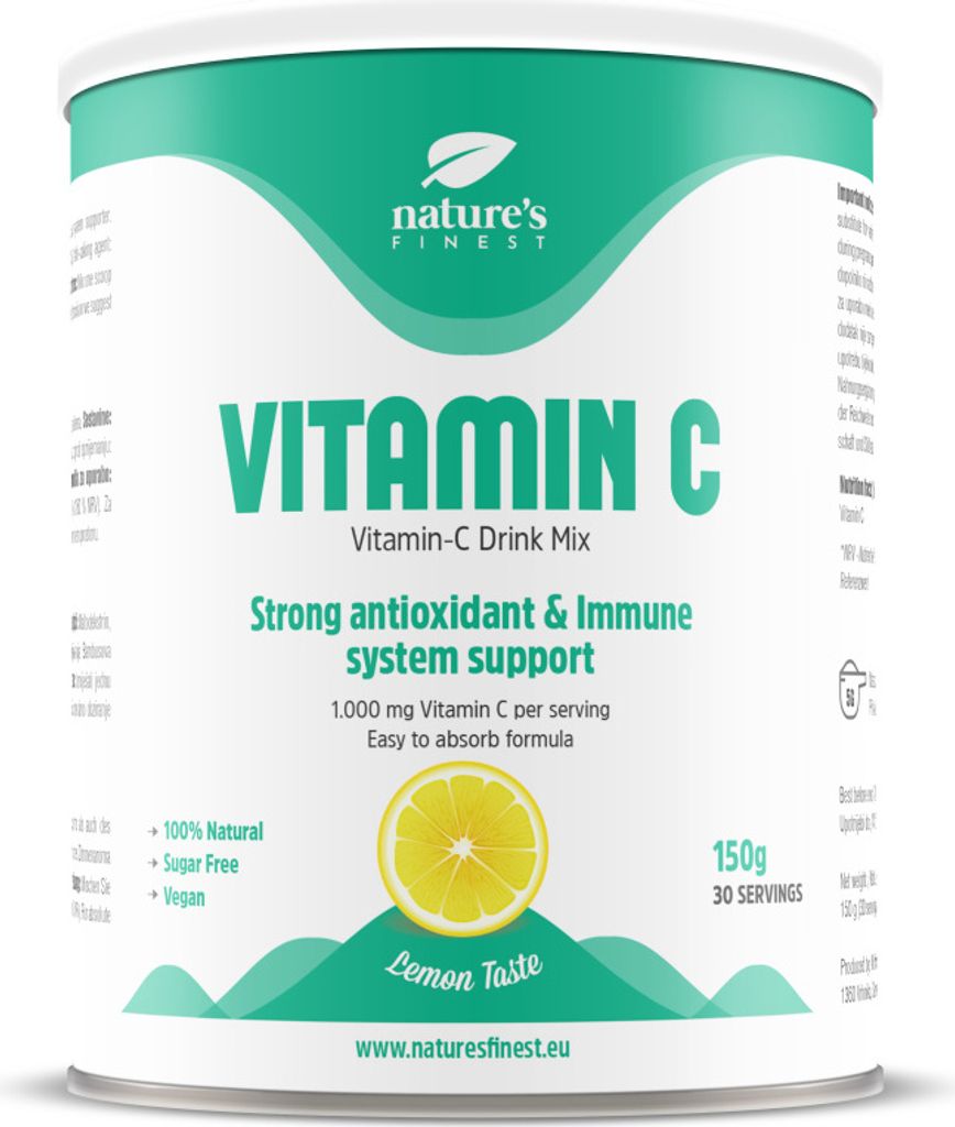 Nature’s Finest Vitamin C 1000 mg – Hochdosiertes Pulver – für Immunsystem, Haut & Energie – 150 g