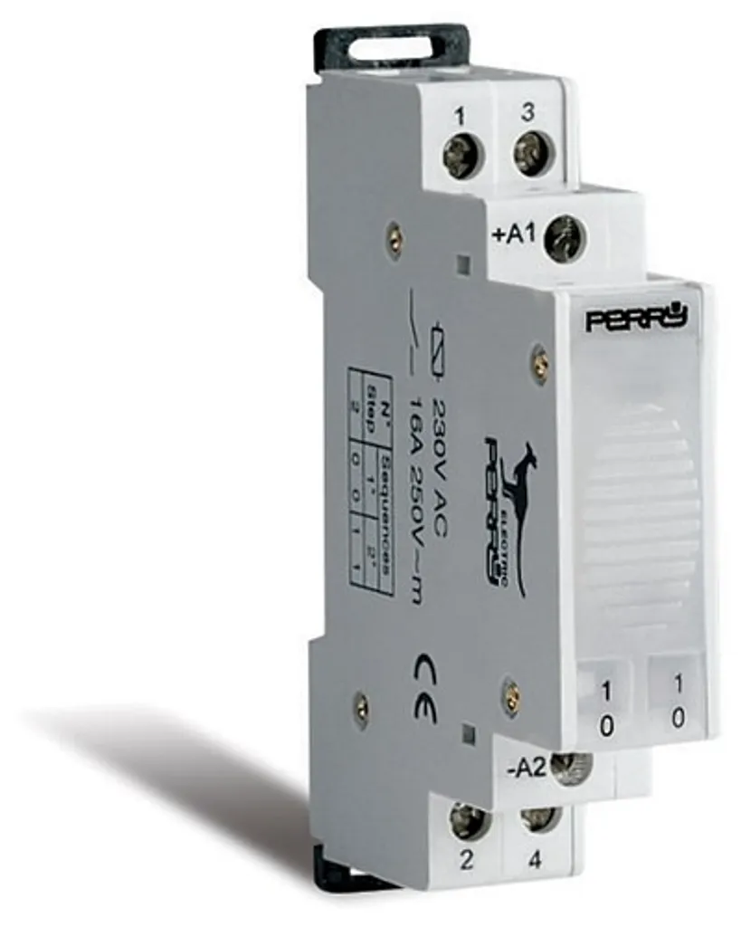Télérupteur modulaire 2 contacts 230V PERRY pour commande d'éclairage mural - 3