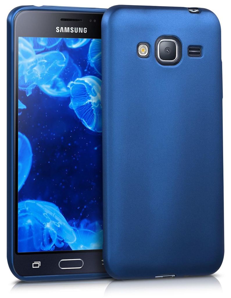 kwmobile 42417.64, Cover, Samsung, Galaxy J3 (2016) DUOS, Blau, Metallisch