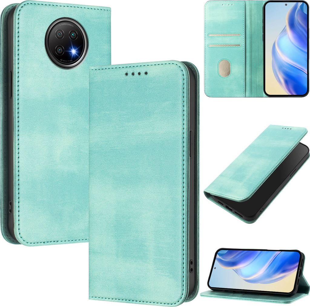 Handyhülle für Xiaomi Redmi Note 9T, Vintage Leder RFID Produktbild 