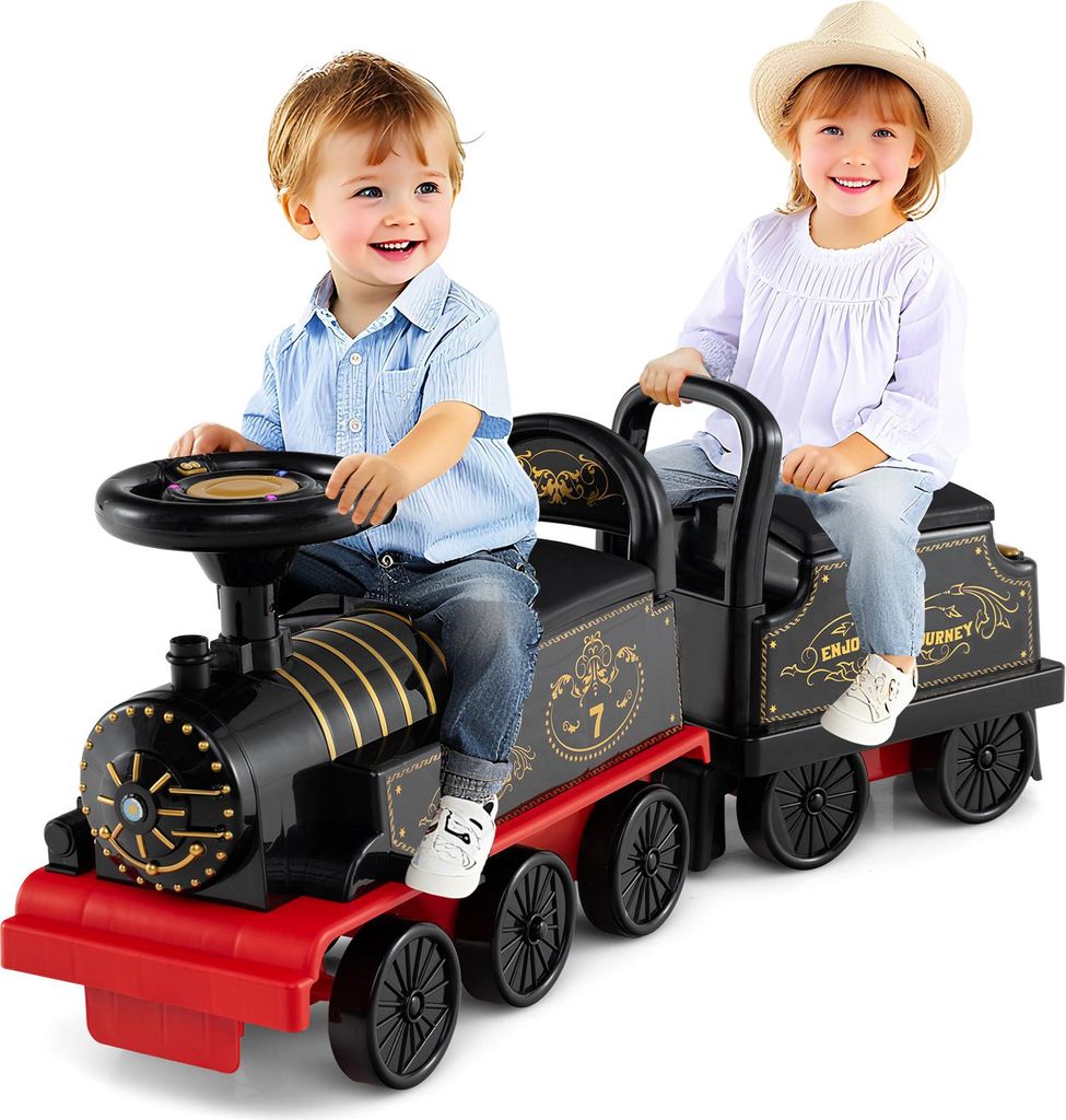 COSTWAY Trenino elettrico per bambini, auto elettrica 6V Immagine del prodotto 