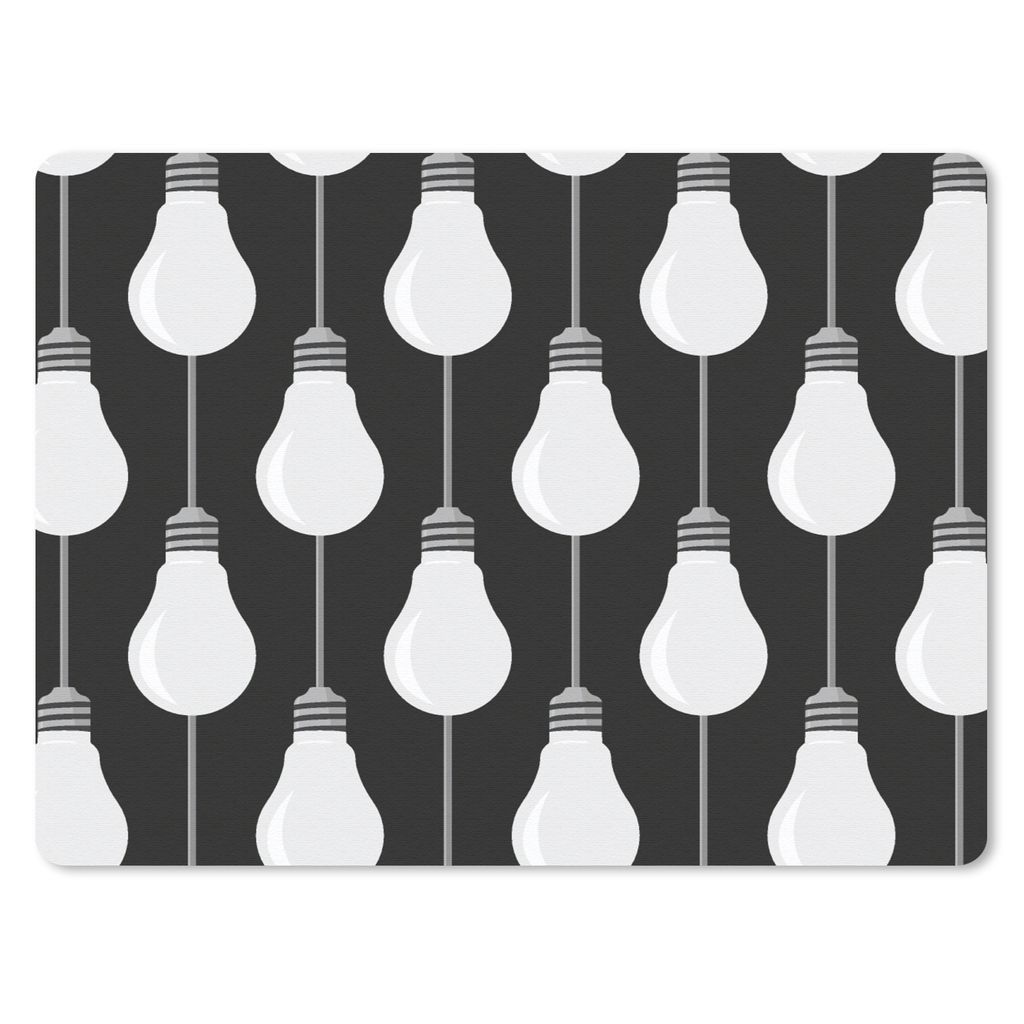 MuchoWow Mauspad Mousepad Glühlampen - Licht - Muster 40x30 cm - Mousepads - Maus Mat - Pad - Mausunterlage - Anti Rutsch