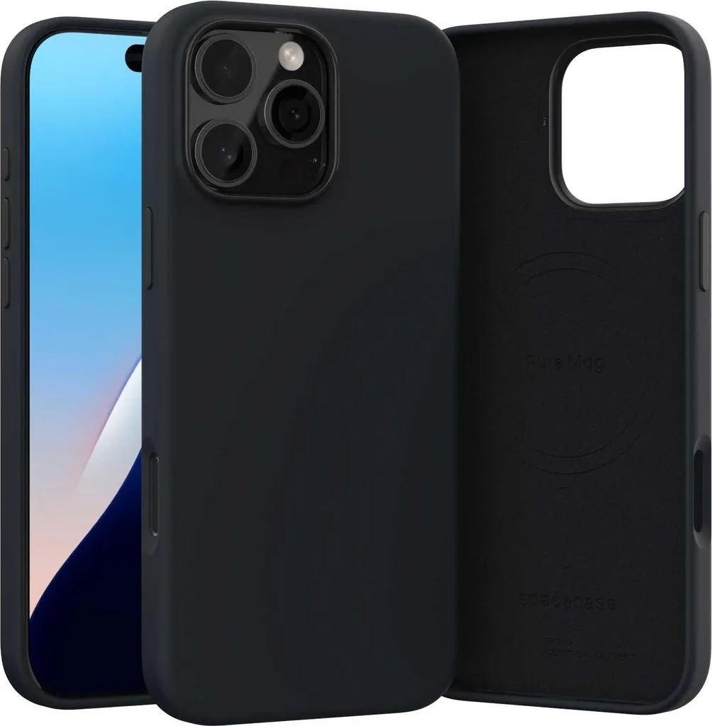 Coque iPhone 16 Pro Max Noir SPACECASE Pure Mag Silicone Anti-Choc - 7