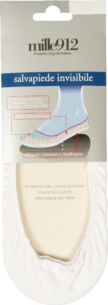 Unisex-Fußeinlage CIOCCA mille912, ein Paar unsichtbare Fußeinlage, ultraflaches elastisches anatomisches Fußbett, Artikel S266D, L39/40 Piede 3...