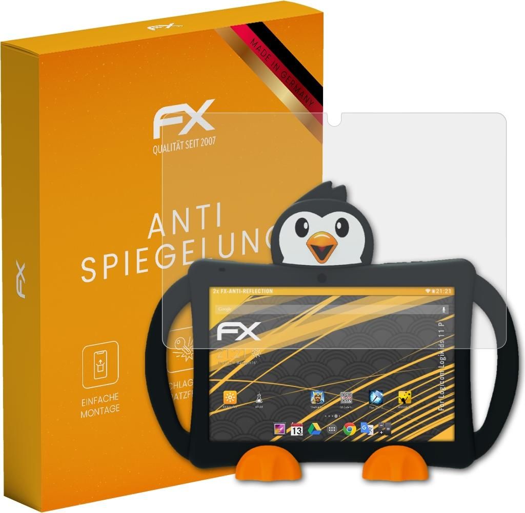 atFoliX FX-Antireflex 2x Schutzfolie kompatibel mit Logicom Logikids 11 P Displayfolie