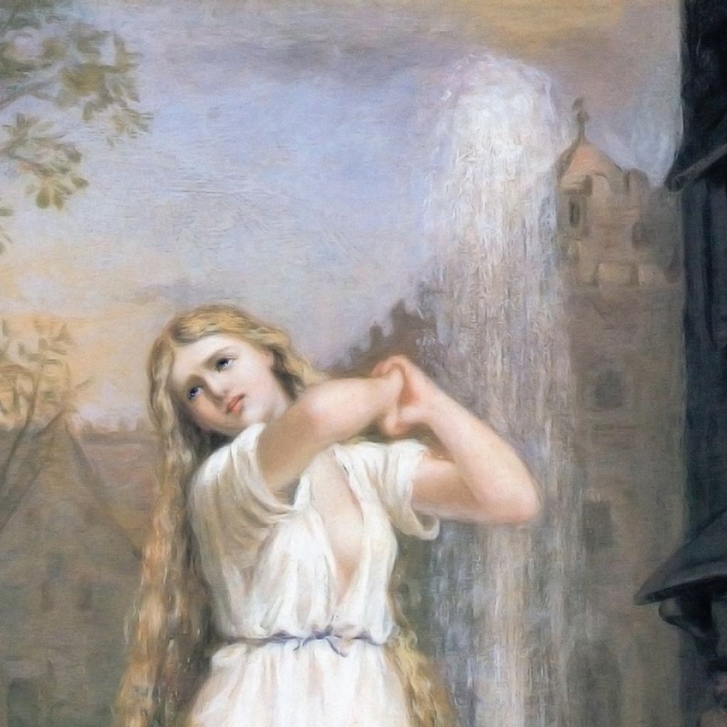 John William Waterhouse Kunstdruck Bild - Undine, 1872, Detail (40 x 40 cm)