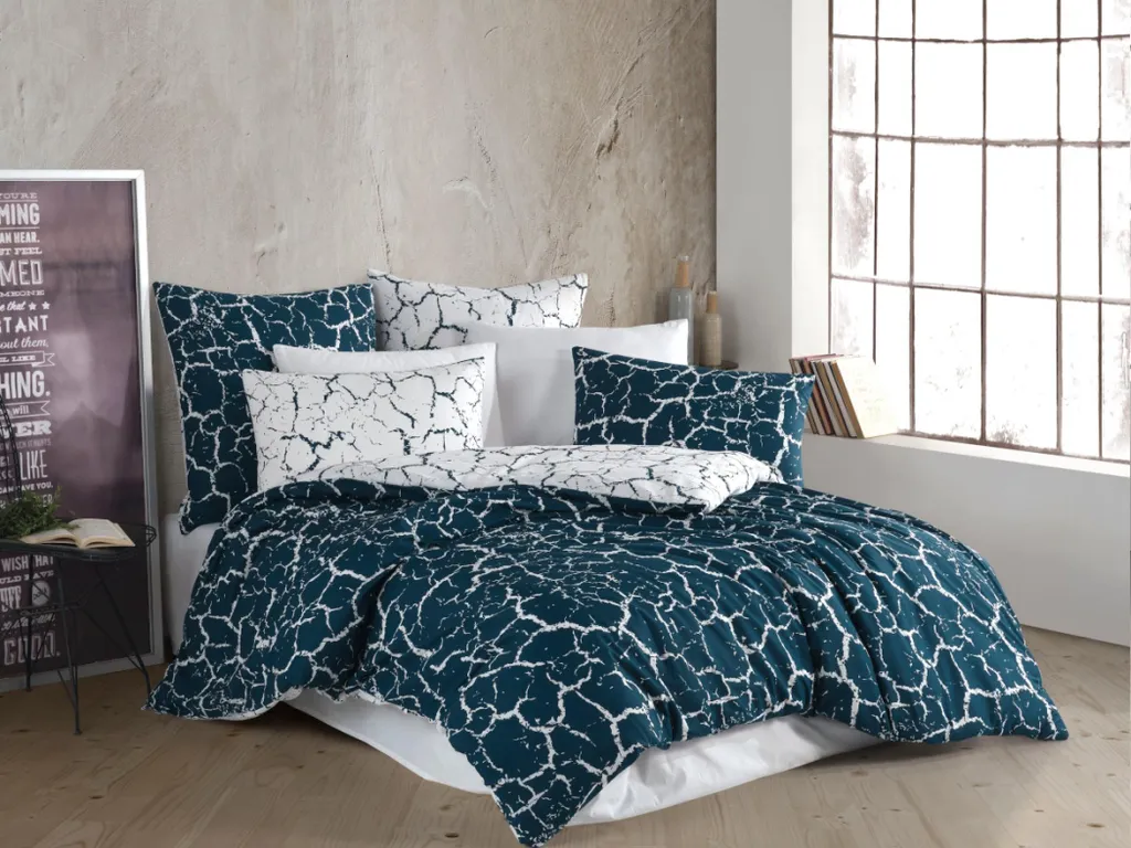 Set Letto Lino Cotone Francese 200x200 Verde Nebbia - Qualità Hotel 5*