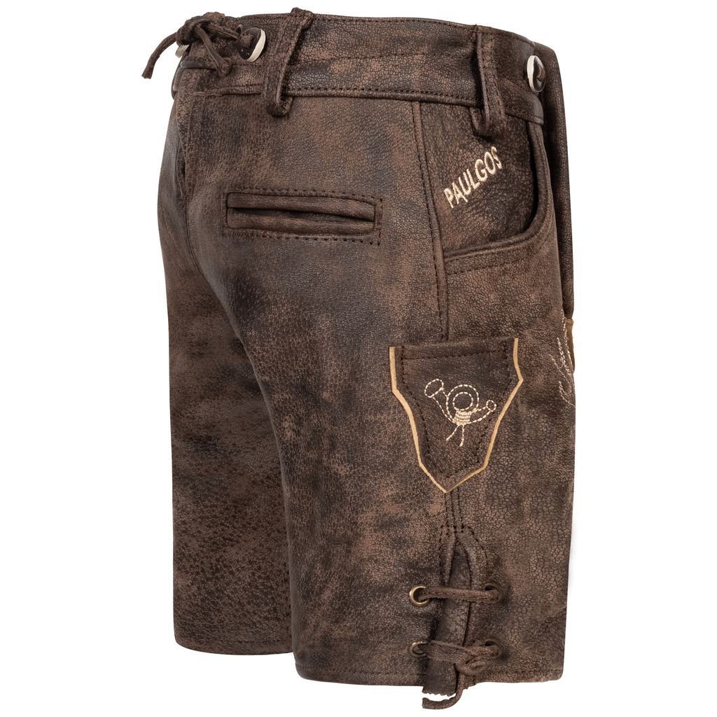 PAULGOS Kids Trachten Lederhose Short - KK2 - pravá kůže - Obrázek produktu 