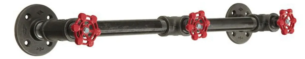 Cintre de fixation murale pour entrée étroite - Tringle noire de couloir