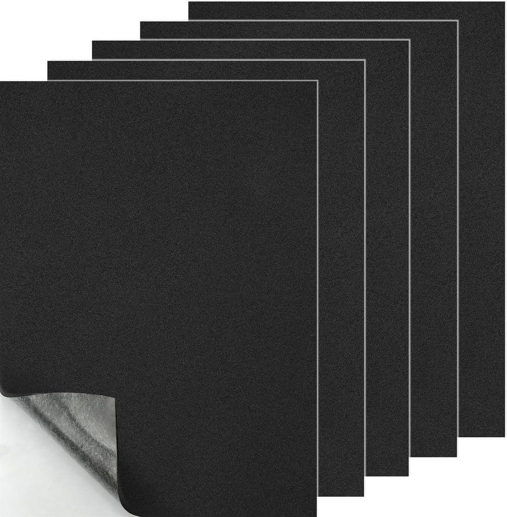 5 Stück selbstklebende Schaumstoffplatten Schwarz 300 x 200 x 3 mm EVA-Schaumstoffplatten rutschfeste Schaumstoffmatten mit selbstklebender Rücks...