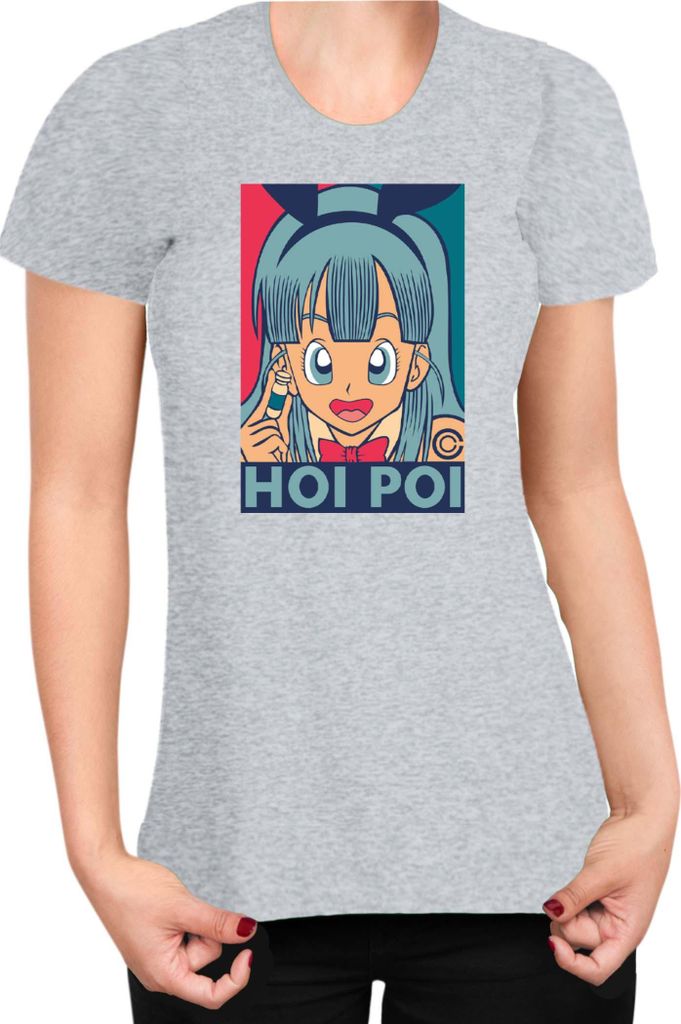 Damen T-Shirt Japan Manga Anime Comics Animation Dragon Anime Manga Ball Hoi Poi, Lady S / Grau