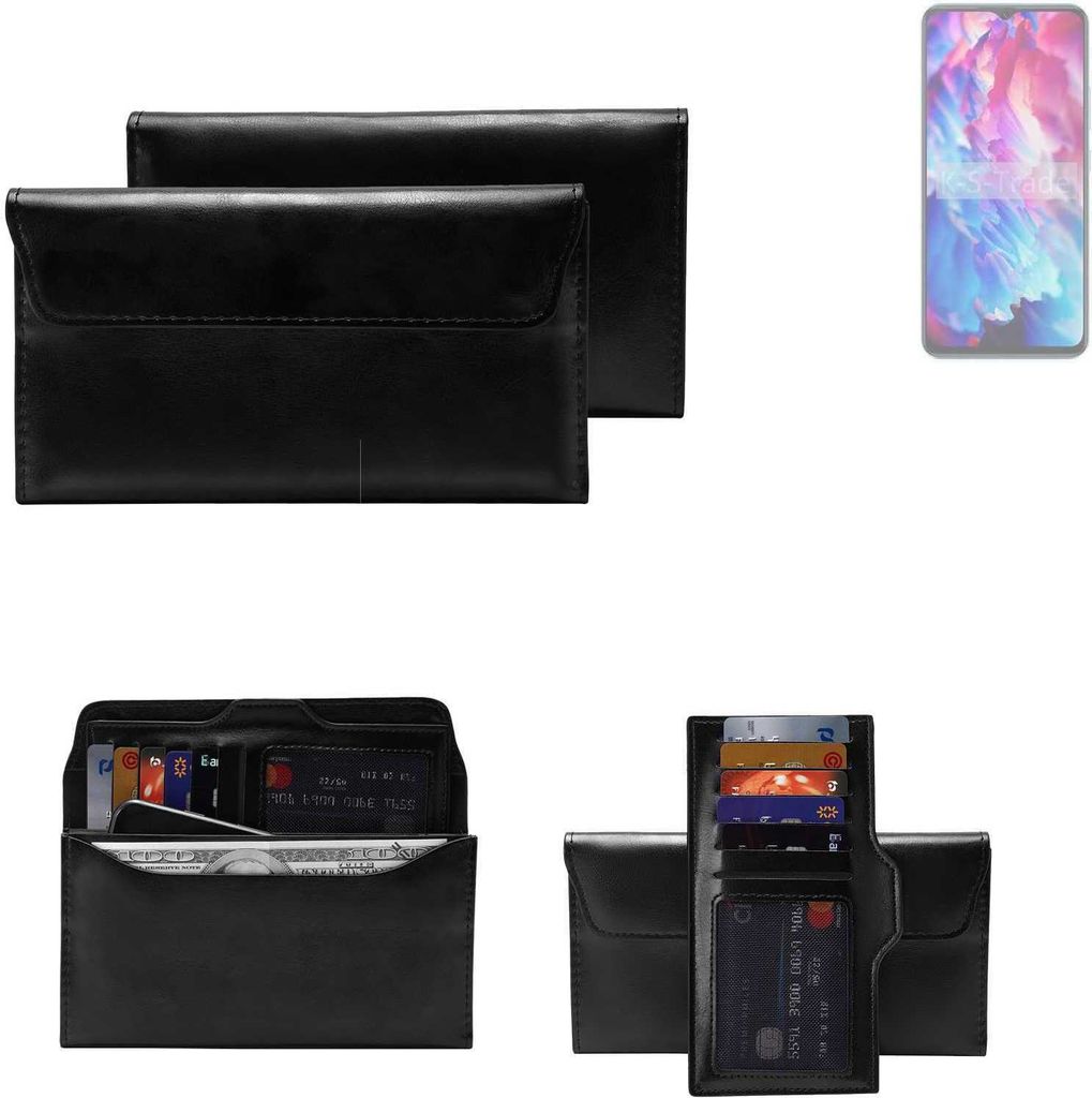 K-S-Trade Handy Hülle kompatibel mit Cubot A1 Schutz Hülle Tasche Schutz Case Handytasche Kunstleder schwarz, 1x