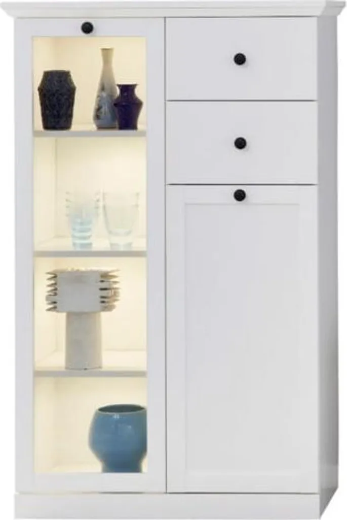 Buffet bas Brandson en métal anthracite : Buffet de rangement polyvalent