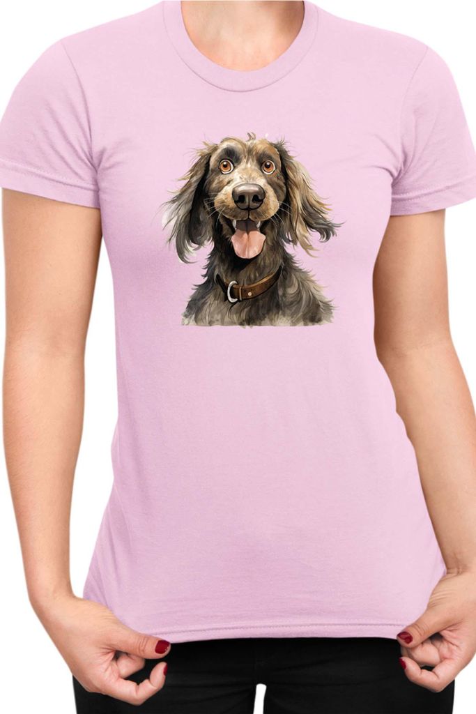 Damen T-Shirt Funny Dogs Breeds Cocker Spaniel Dog Breed, Lady S / Hellrosa