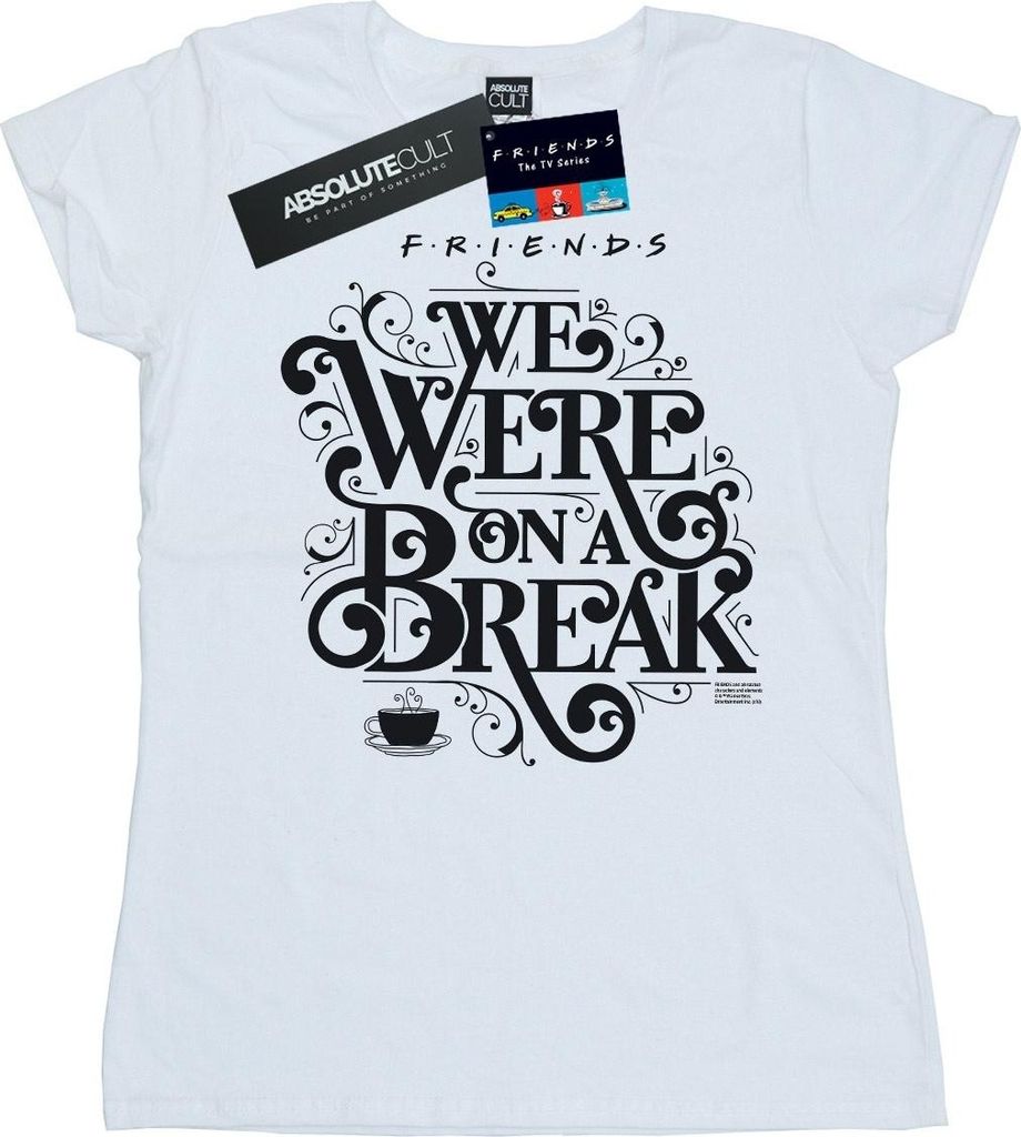 Friends - "On A Break" T-Shirt für Damen BI21346 (L) (Weiß) Produktbild 