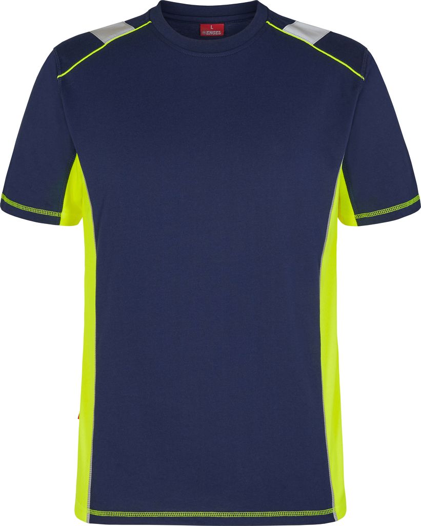F. Engel Cargo T-Shirt, Blue Ink/Gelb, Gr. 4XL