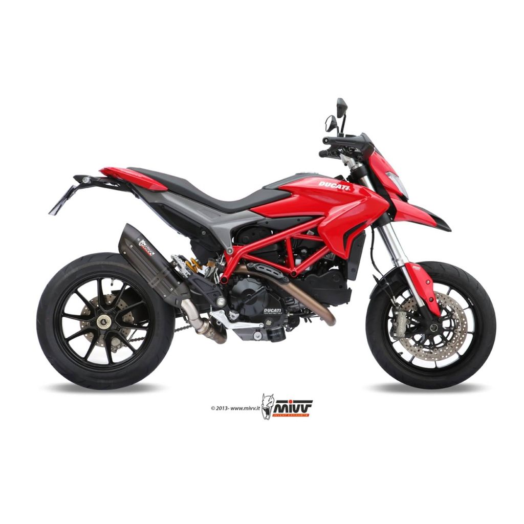 Mivv SPORT Schalldämpfer SUONO SLIP-ON Steel Black für DUCATI HYPERMOTARD 821 BJ 2013 > 2015