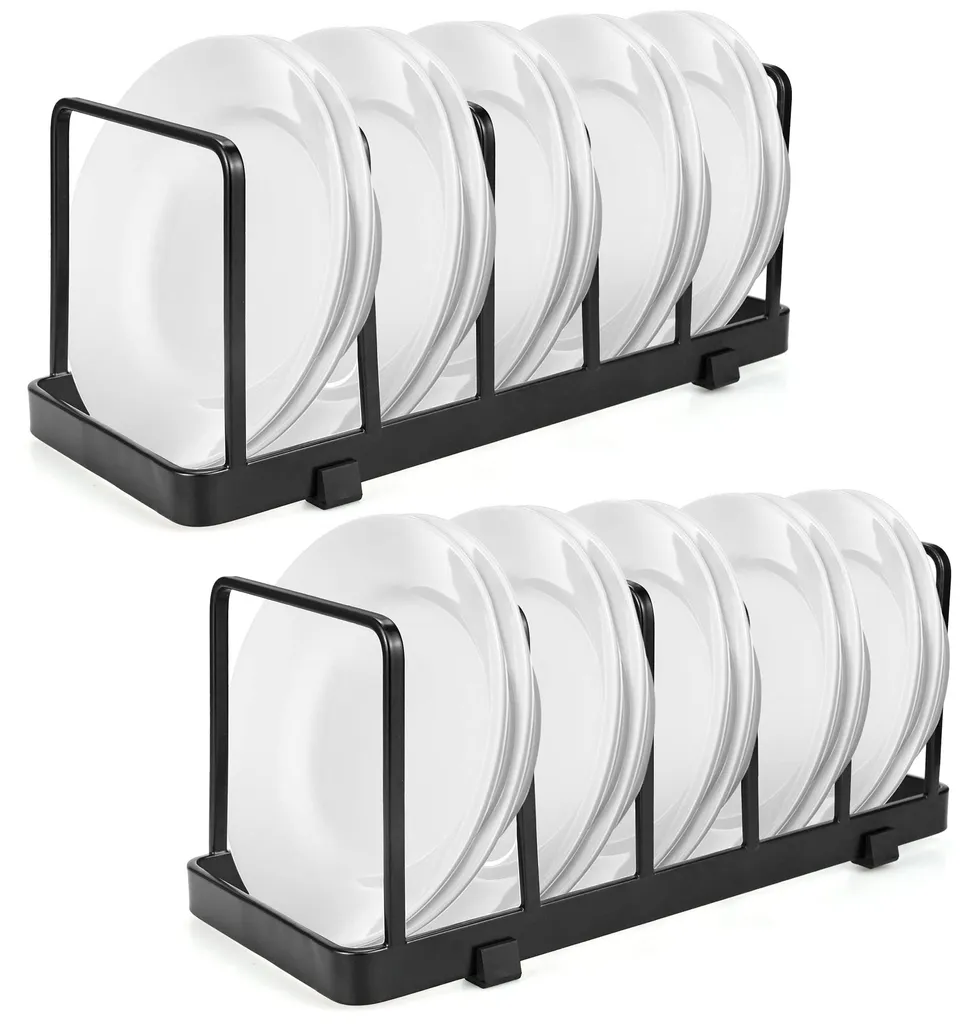 Porte-assiettes vertical pour optimiser le rangement des placards