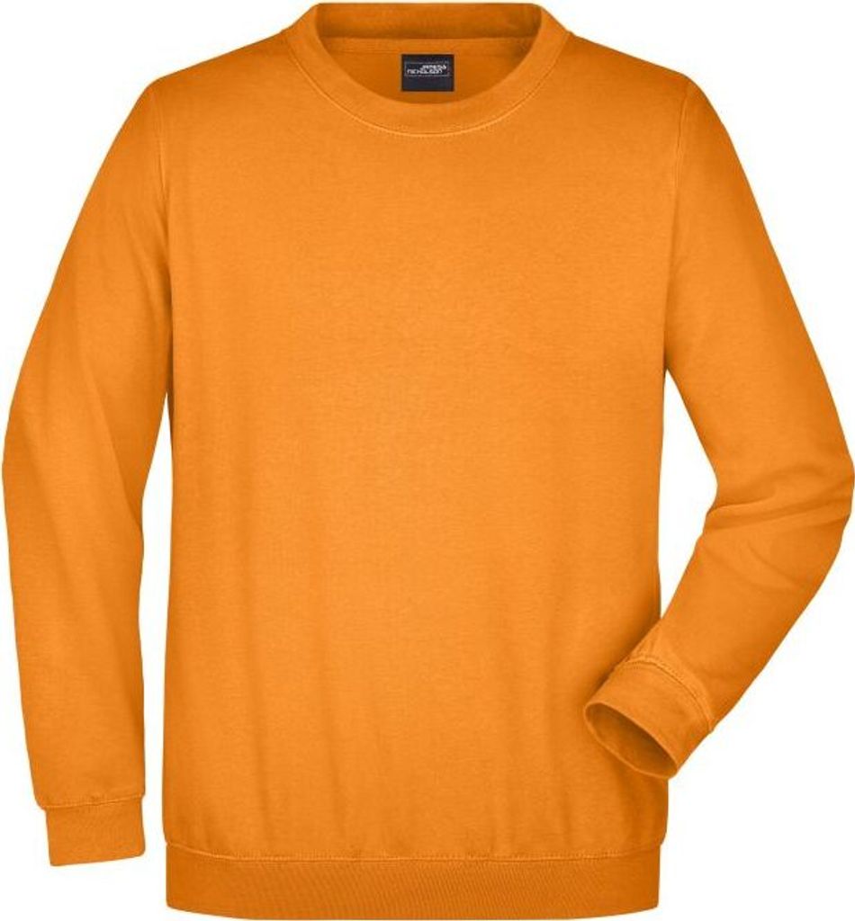 Klassisches Komfort Rundhals-Sweatshirt orange, Gr. XXL