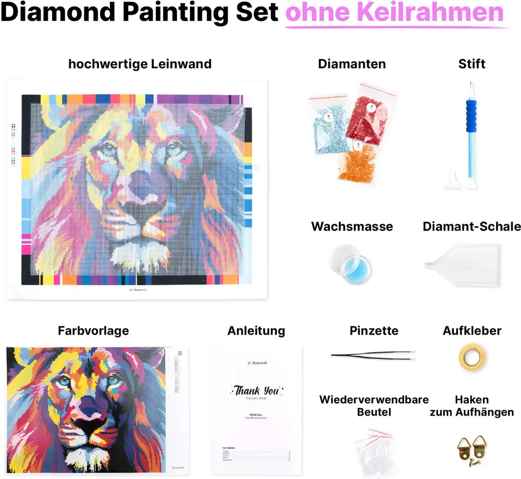 Pittura a Diamante Zuty Cane con Collare 40x50 - Regalo Creativo DIY - 6