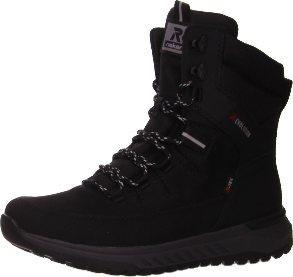 Rieker Schnür-, Zug-, Schnallenstiefel in schwarz, Gr. 43 Produktbild 