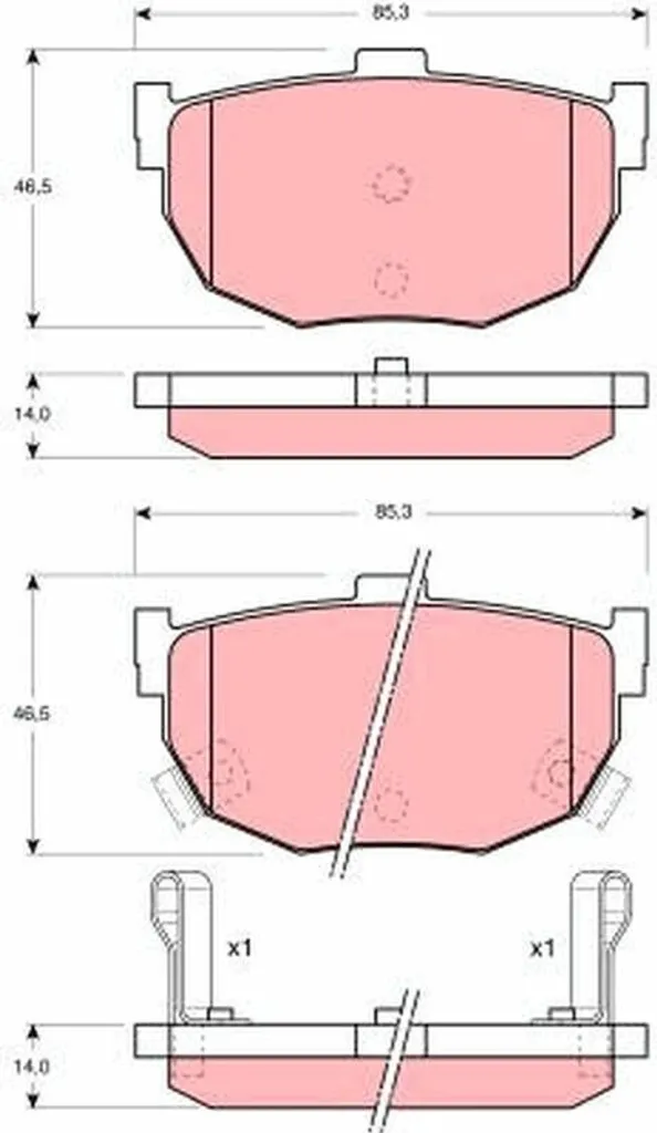 Plaquettes de frein haute performance pour Hyundai Coupé RD et Elantra XD