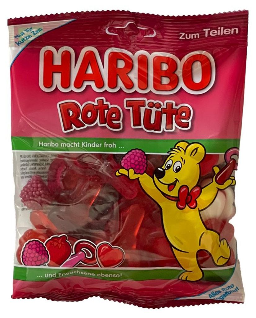Haribo Červený sáček ovocný pěnový cukr s nonpareille 175g Obrázek produktu 