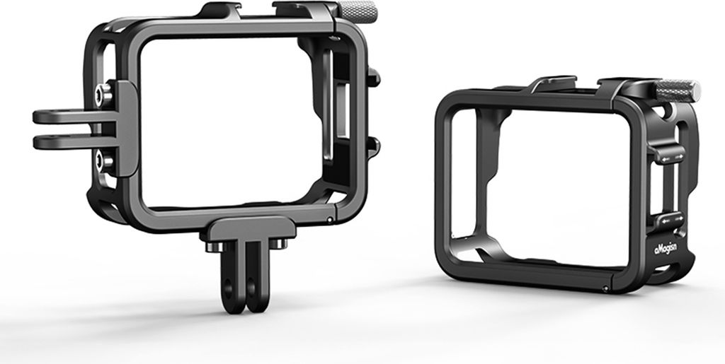 aMagisn AG01 Sportkamera-Videokaefig, Kamerakaefig aus Aluminiumlegierung mit zwei Kaltschuhhalterungen und Sportkamera-Adapter, Metallschutzrahmen...