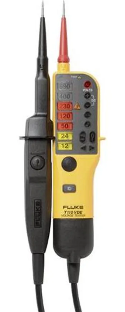 Fluke T110 noir testeur de tension CAT IV robuste avec lampe torche