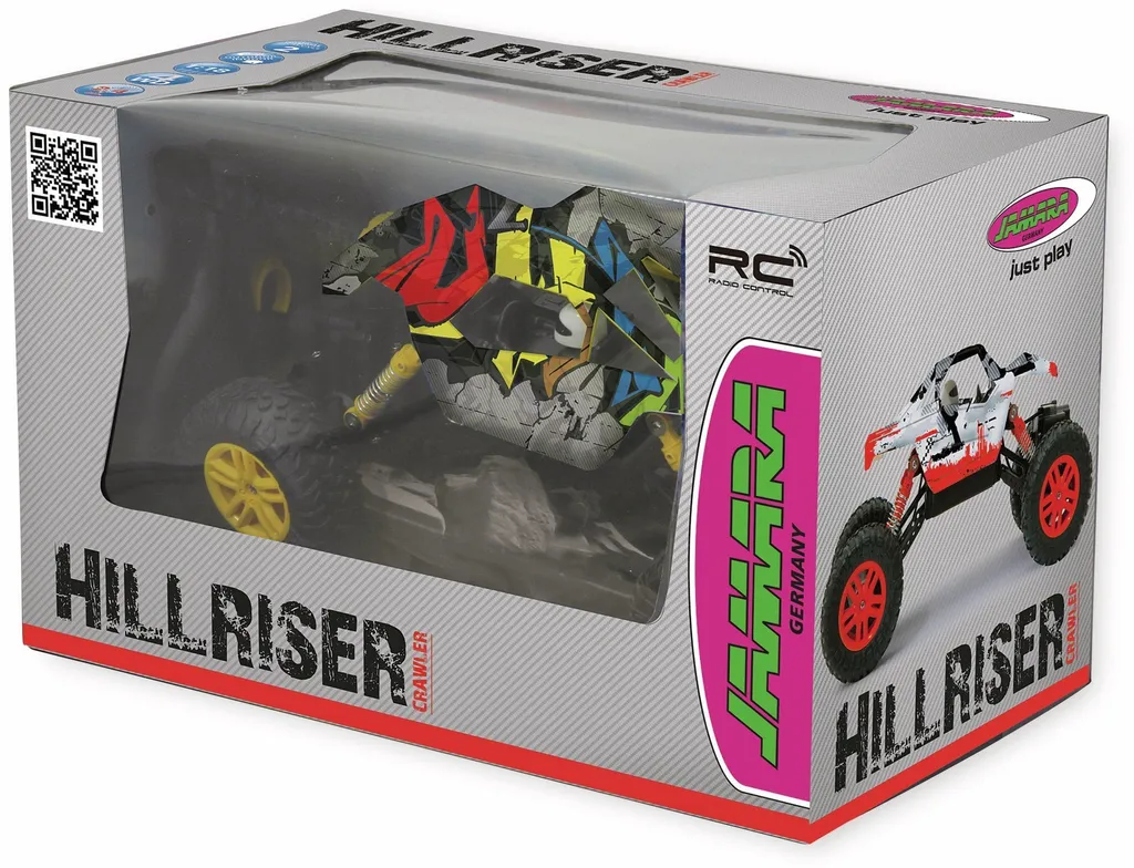 Crawler 4x4 Hillriser Jamara 410053 jaune avec suspensions articulées