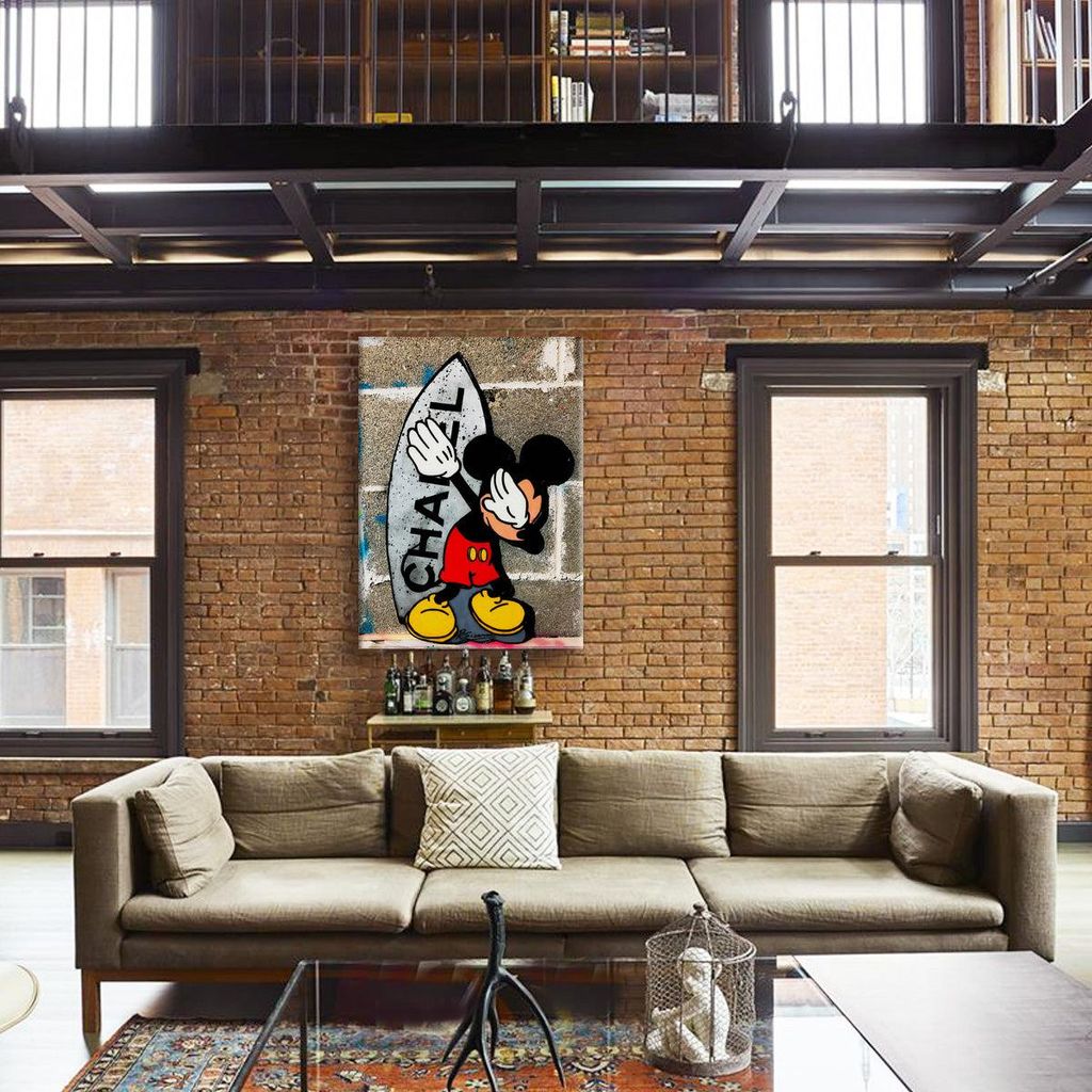 Topo Dub - Zeitgenössisches Leinwandbild auf Holzrahmen 100x140 cm