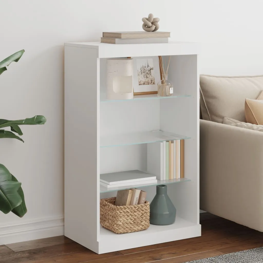 Credenza vidaXL Bianca con Luci LED: Mobile Arredo Casa 100cm