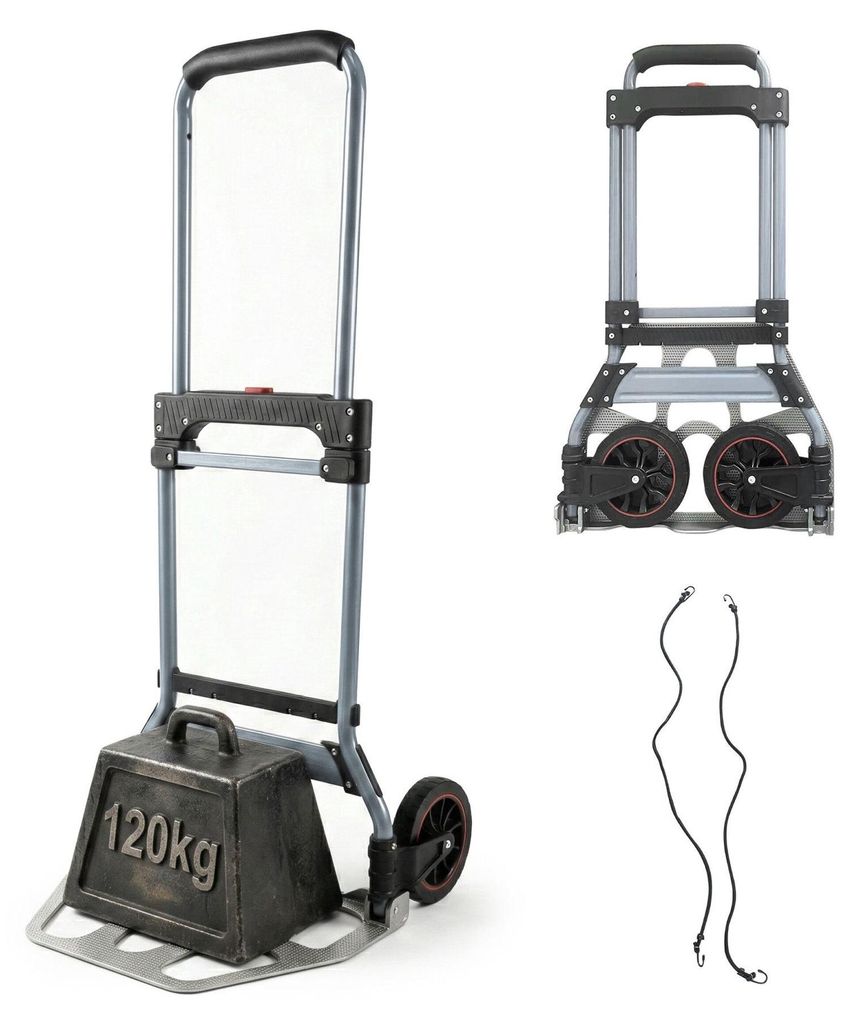Klappbare Sackkarre, Tragkraft 120 kg, Teleskopgriff